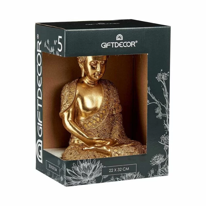 Decorative Figure Buddha Sitting Golden 18 x 33...
