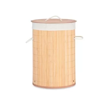 Laundry basket Natural Metal Bamboo MDF Wood 48 L 37 x 50... 2