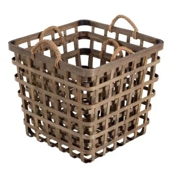 Set of Baskets 42 x 42 x 37 cm Natural Bamboo (3 Pieces) 2