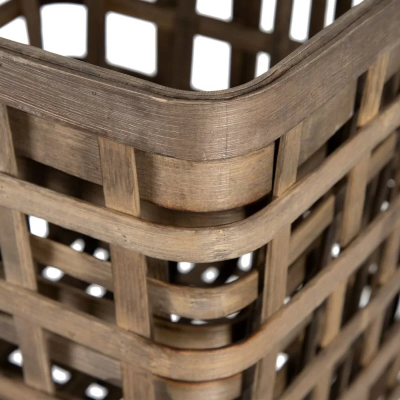 Set of Baskets 42 x 42 x 37 cm Natural Bamboo...