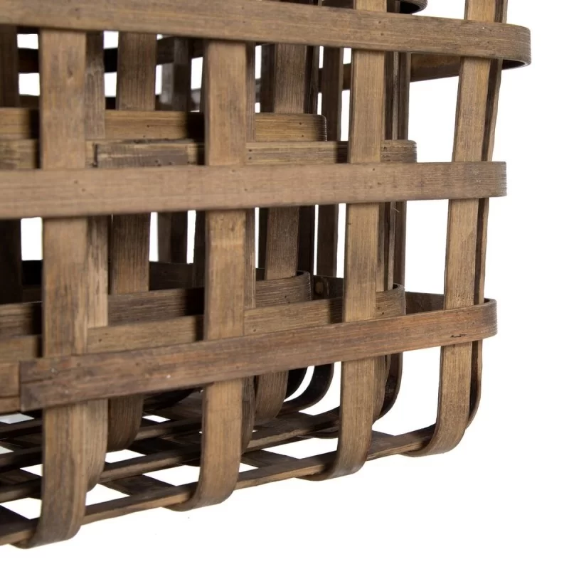 Set of Baskets 42 x 42 x 37 cm Natural Bamboo...