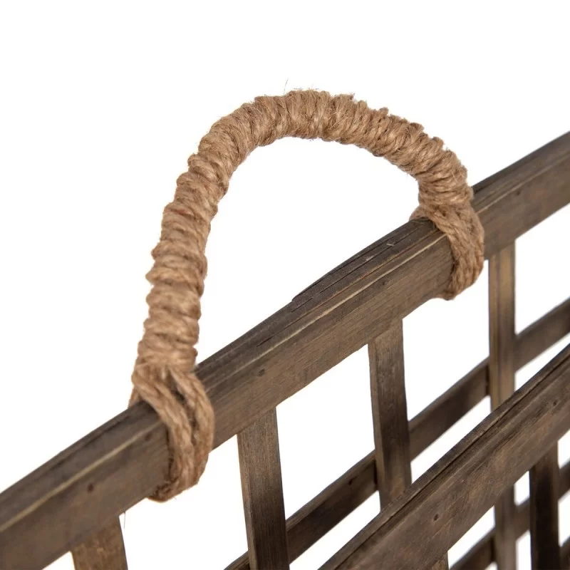 Set of Baskets 42 x 42 x 37 cm Natural Bamboo...