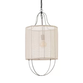 Ceiling Light 38,5 x 38,5 x 75 cm Natural Golden Metal