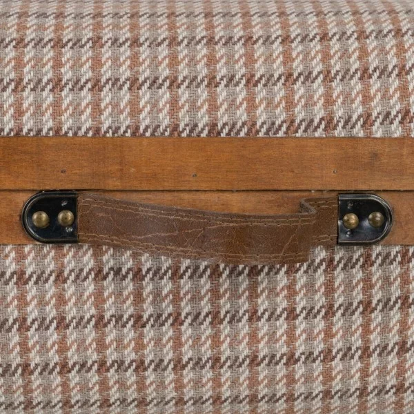 Set of Chests 80 x 41,5 x 25 cm Synthetic Fabric Wood Frames (2 Pieces)