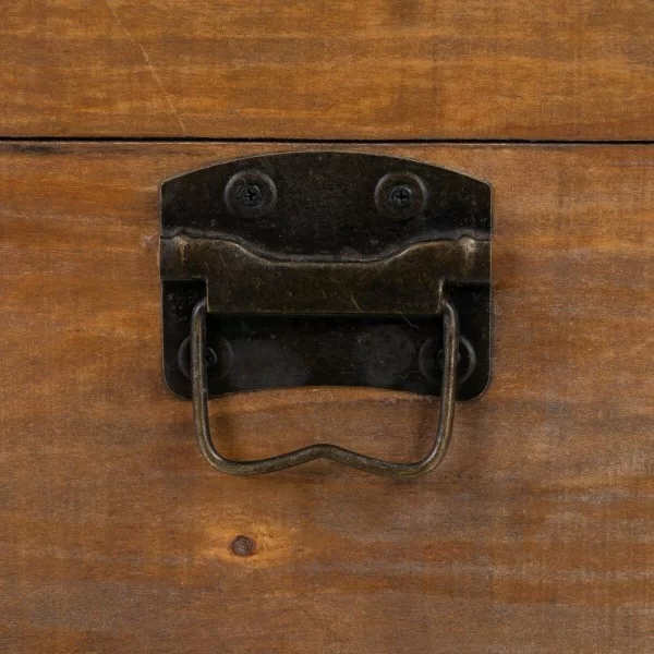 Set of Chests 80 x 41,5 x 25 cm Synthetic Fabric Wood Frames (2 Pieces)