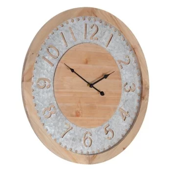 Wall Clock Natural Fir wood 60 x 4,5 x 60 cm 2