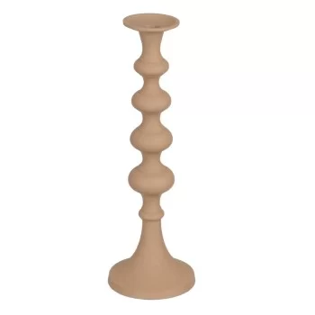 Candleholder 13 x 13 x 39,5 cm Beige Aluminium