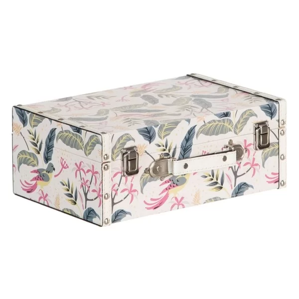 Set of Chests 34,5 x 24,5 x 14 cm Canvas DMF (2 Pieces)