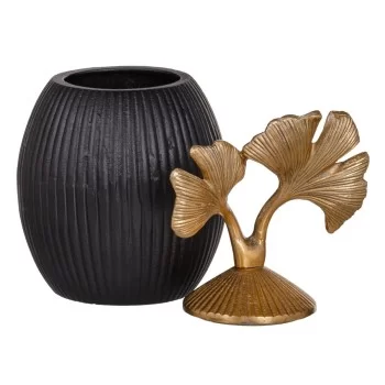 Multi-use Box Black Golden Aluminium 15 x 15 x 29 cm 2