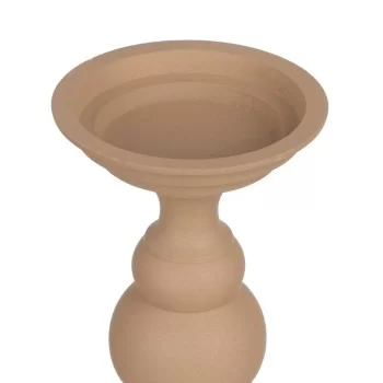 Candleholder 15 x 15 x 28 cm Beige Aluminium 2