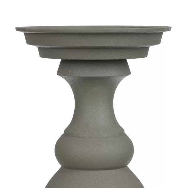 Candleholder Aluminium Green 15 x 15 x 32 cm