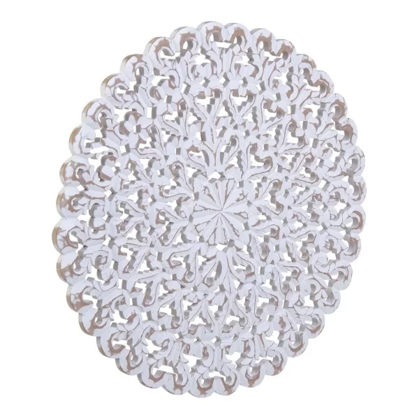 Wall Decoration 60,96 x 60,96 x 2,5 cm White MDF Wood
