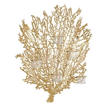 Wall Decoration 58,5 x 8,5 x 55 cm Crystal Golden Metal 2