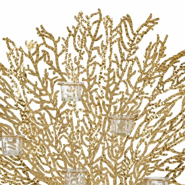 Wall Decoration 58,5 x 8,5 x 55 cm Crystal Golden Metal