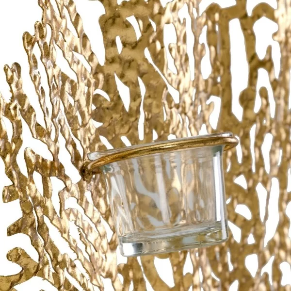 Wall Decoration 58,5 x 8,5 x 55 cm Crystal Golden Metal