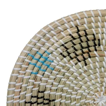 Wall Decoration Natural Black Natural Fibre 35 x 35 x 1 cm 2