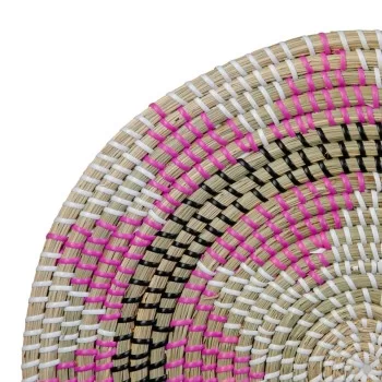 Wall Decoration 41 x 41 x 1 cm Natural Black Natural Fibre 2