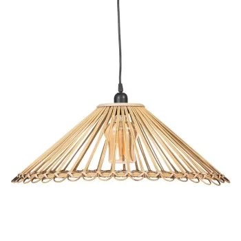 Ceiling Light 57 x 57 x 20,5 cm Natural Bamboo (2 Units) 2