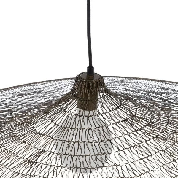 Ceiling Light 90 x 90 x 13 cm Golden Metal