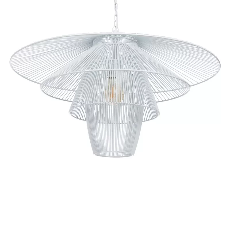 Ceiling Light 59 x 59 cm Metal White