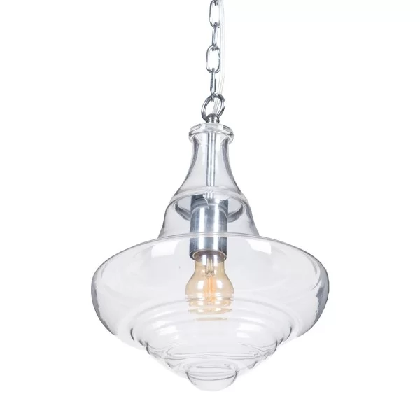 Ceiling Light 28 x 28 x 33 cm Crystal Metal Silver