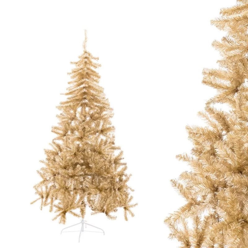 Christmas Tree Golden Metal Plastic 180 cm