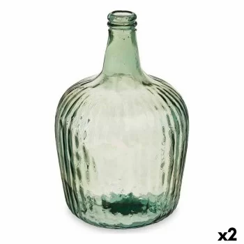 Bottle Stripes Decoration champagne 22 x 37,5 x 22 cm (2...