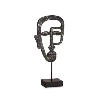 Decorative Figure Face Black 19,5 x 38 x 10,5 cm (4 Units) 2
