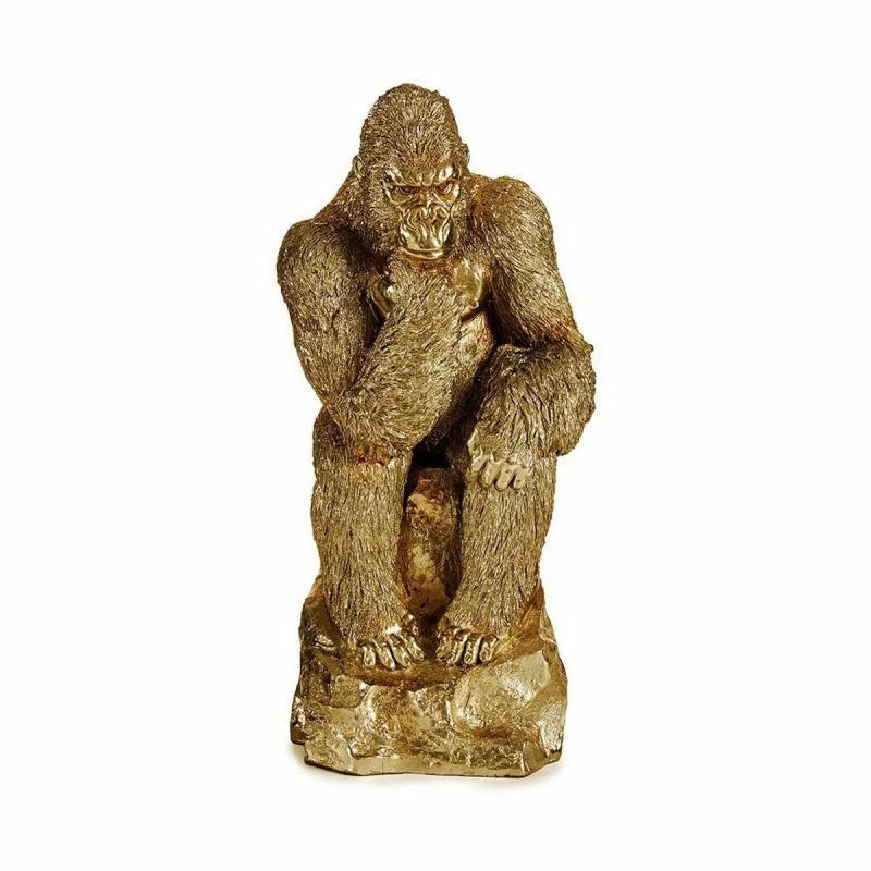 Decorative Figure Gorilla Golden 20,5 x 47 x...