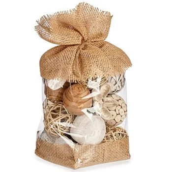 Decorative bauble White Brown 13 x 29 x 13 cm (12 Units) 2