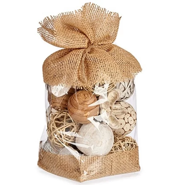 Decorative bauble White Brown 13 x 29 x 13 cm (12 Units)