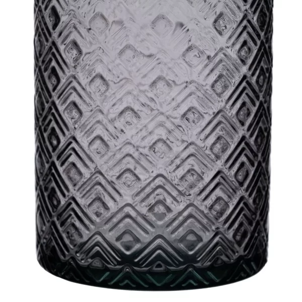 Vase Grey recycled glass 9 x 9 x 28 cm
