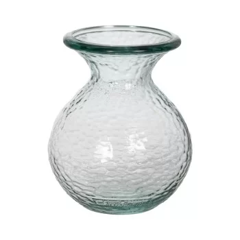 Vase WE CARE Beige recycled glass 15 x 15 x 18,5 cm