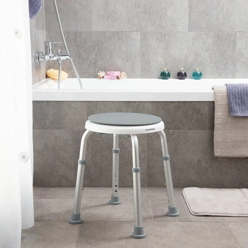 Rotating and Adjustable Bathroom Stool Roshawer...