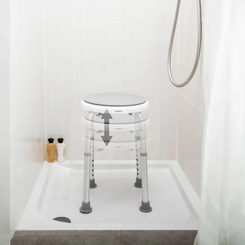 Rotating and Adjustable Bathroom Stool Roshawer...