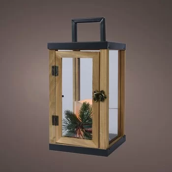 LED Lantern Lumineo 488761 Flame effect 15 x 15 x 32 cm 2