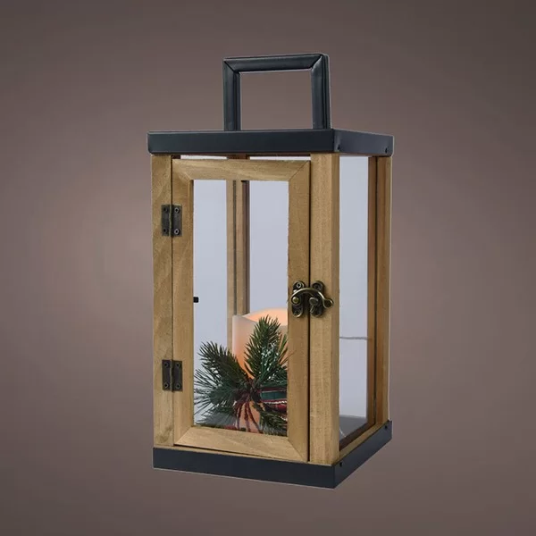 LED Lantern Lumineo 488761 Flame effect 15 x 15 x 32 cm