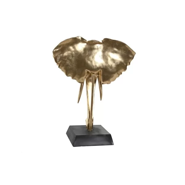 Decorative Figure DKD Home Decor 43 x 22 x 55,5 cm Elephant Black Golden Colonial