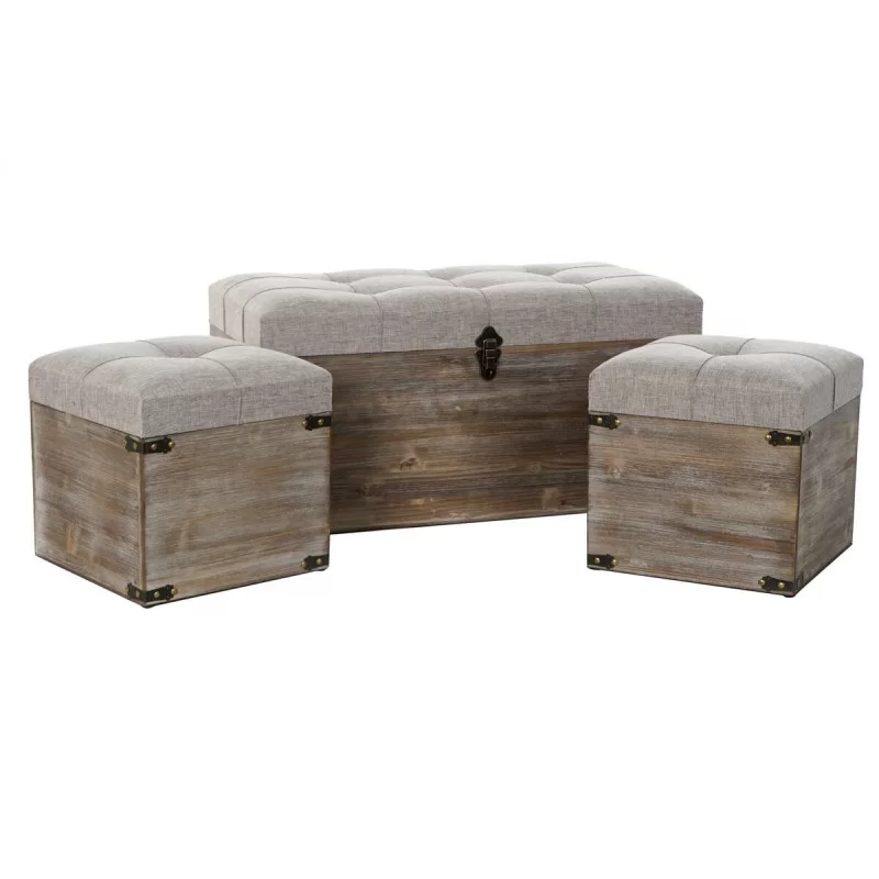 Set of Chests DKD Home Decor Beige Wood Brown...