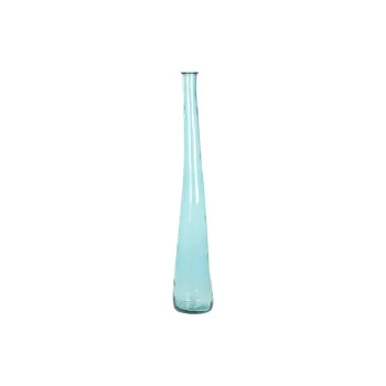 Vase DKD Home Decor 18 x 18 x 120 cm Sky blue Tempered Glass