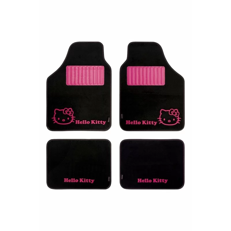 Car Floor Mat Set Hello Kitty Black Pink (4 pcs)