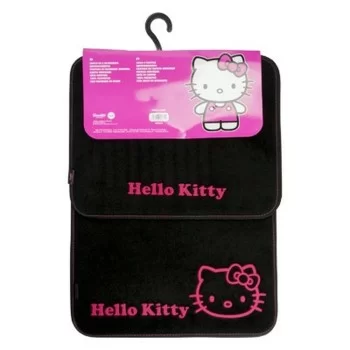Car Floor Mat Set Hello Kitty Black Pink (4 pcs) 2
