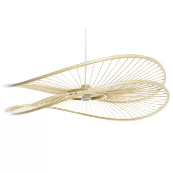 Ceiling Light DKD Home Decor Natural Bamboo 50 W 70 x 65...