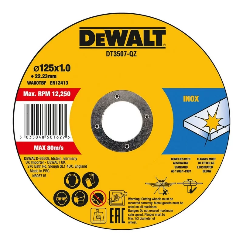 Cutting disc Dewalt Fast Cut dt3507-qz 10Units...