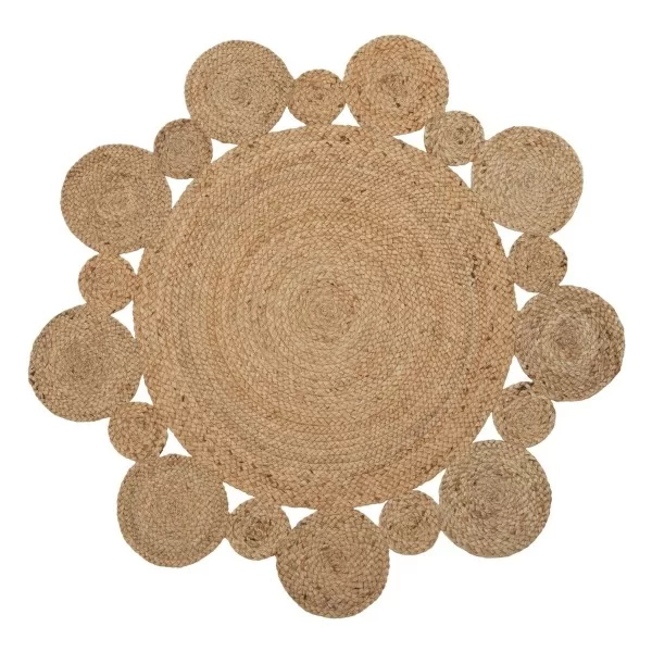 Carpet 120 x 120 x 1 cm Natural Jute