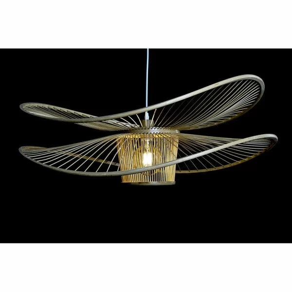 Ceiling Light DKD Home Decor Natural Bamboo 50 W 80 x 80 x 29 cm
