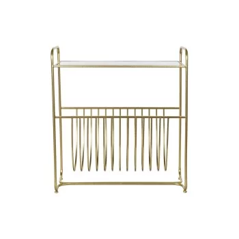Magazine rack DKD Home Decor Mirror Golden Metal (76 x 35...
