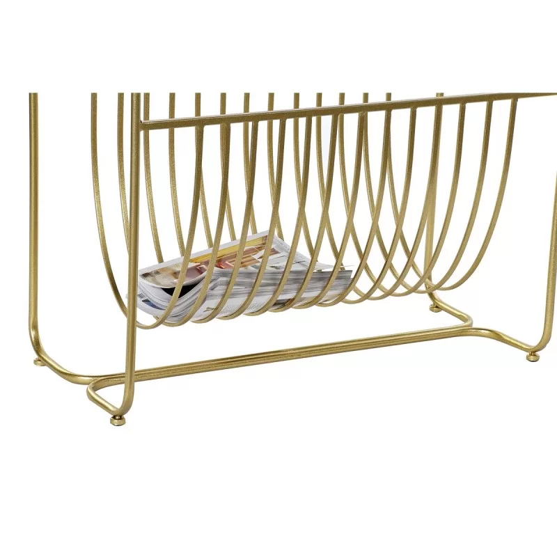 Magazine rack DKD Home Decor Mirror Golden...