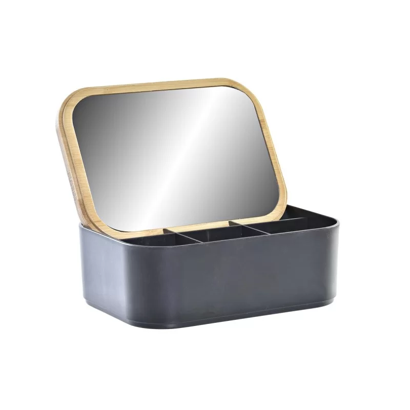 Bamboo Organiser Jewellery Box with Mirror DKD...