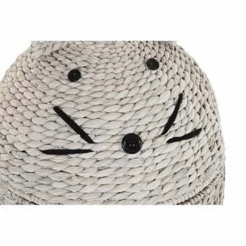 Laundry basket DKD Home Decor White Mouse Children's... 2
